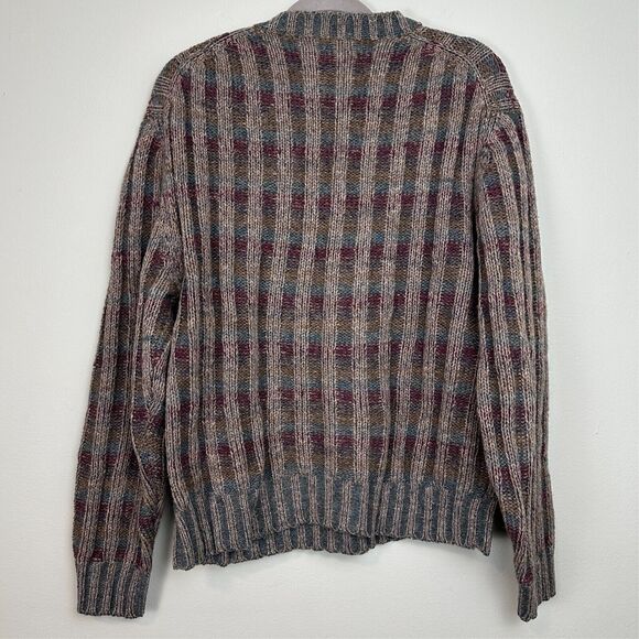 Vtg John Ashford Shetland Wool Sweater Mens Large Rib Knit Grandpa Cosby Biggie - Picture 5 of 9